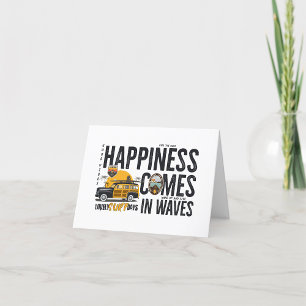 Tarjeta De Agradecimiento La Felicidad Llega En Las Olas