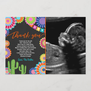 Tarjeta De Agradecimiento La fiesta Baby Shower le agradece cardar el cactus