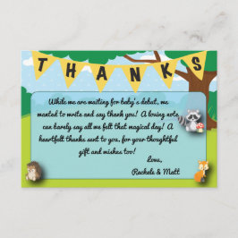 Tarjeta De Agradecimiento ¡La fiesta de bienvenida al bebé del tema del