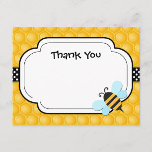 Tarjeta De Agradecimiento La fiesta de cumpleaños de la abeja le agradece