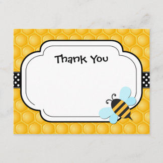 Tarjeta De Agradecimiento La fiesta de cumpleaños de la abeja le agradece