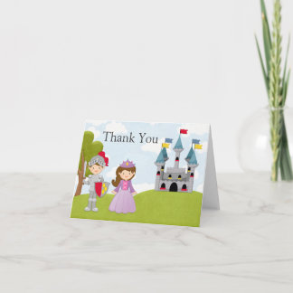 Tarjeta De Agradecimiento La fiesta de cumpleaños de Prince y Princess