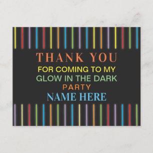 Tarjeta De Agradecimiento La fiesta de cumpleaños le agradece brillar