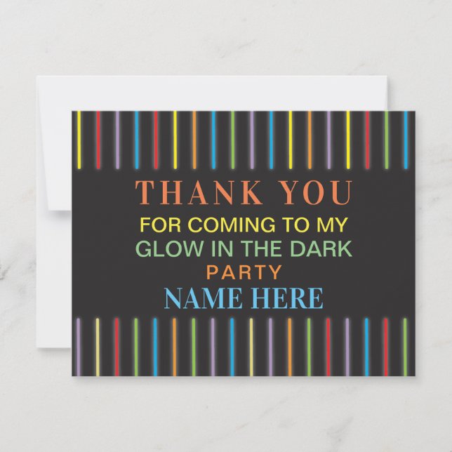 Tarjeta De Agradecimiento La fiesta de cumpleaños le agradece brillar (Anverso)