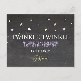 Tarjeta De Agradecimiento La fiesta de cumpleaños le agradece centellear