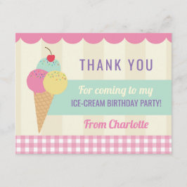 Tarjeta De Agradecimiento La fiesta de cumpleaños le agradece invita al