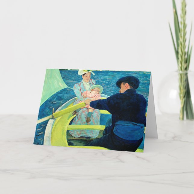 Tarjeta De Agradecimiento La Fiesta en barco de Mary Cassatt (Anverso)
