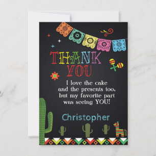 TARJETA DE AGRADECIMIENTO LA FIESTA MEXICANA LE AGRADECE CARDAR