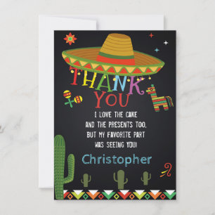 TARJETA DE AGRADECIMIENTO LA FIESTA MEXICANA LE AGRADECE CARDAR