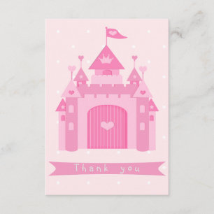 Tarjeta De Agradecimiento La fiesta rosada linda de la princesa cumpleaños