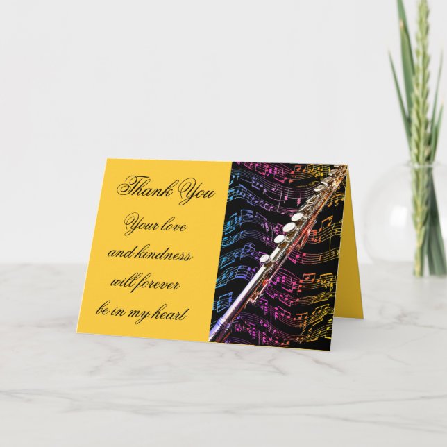 Tarjeta De Agradecimiento La flauta es mi Passion_ (Anverso)