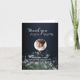 Tarjeta De Agradecimiento La flor conmemorativa de la condolencia le