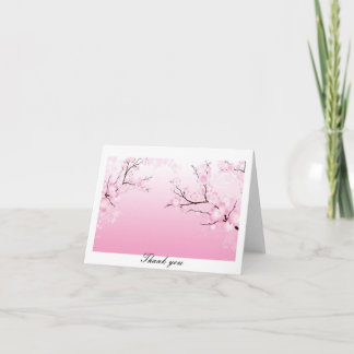 TARJETA DE AGRADECIMIENTO LA FLOR DE CEREZO LE AGRADECE CARDAR