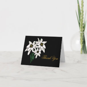 Tarjeta De Agradecimiento La flor de Edelweiss le agradece cardar