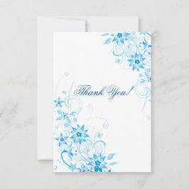 Tarjeta De Agradecimiento La flor de la estrella azul le agradece