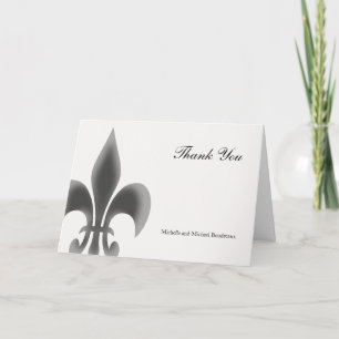 Tarjeta De Agradecimiento La flor de lis elegante simple le agradece