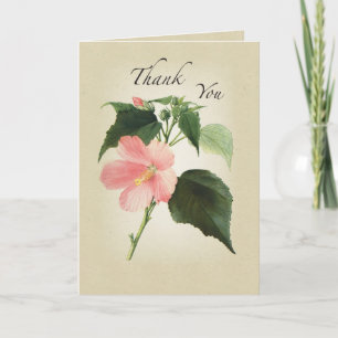 Tarjeta De Agradecimiento La flor del hibisco religiosa le agradece