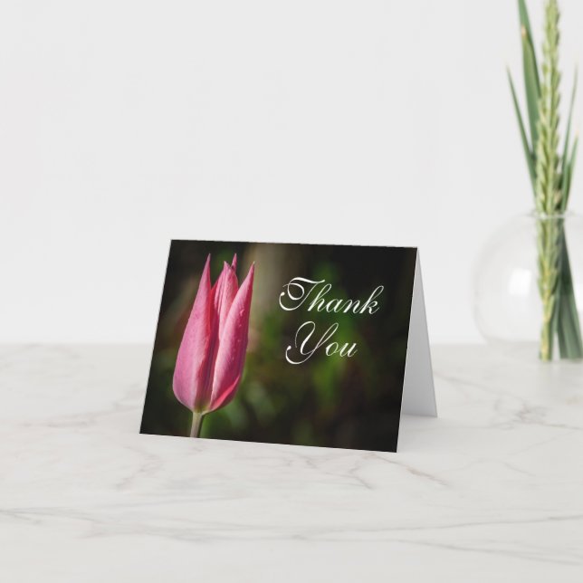 Tarjeta De Agradecimiento La flor del tulipán le agradece cardar (Anverso)