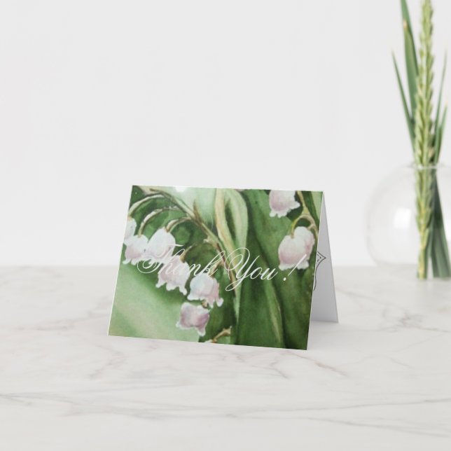 TARJETA DE AGRADECIMIENTO LA FLOR MAGNÍFICA DEL LIRIO DE LOS VALLES LE (Anverso)