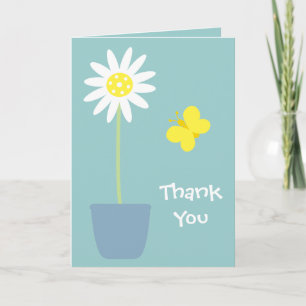 Tarjeta De Agradecimiento La flor y la mariposa le agradecen cardar