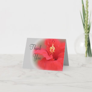 Tarjeta De Agradecimiento La floración del hibisco le agradece cardar