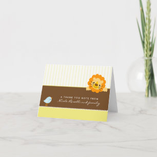 Tarjeta De Agradecimiento La foto adorable del león (dentro) le agradece