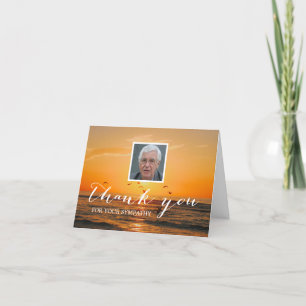 Tarjeta De Agradecimiento La foto conmemorativa de la condolencia de la