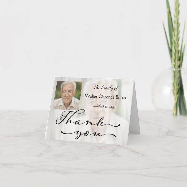 Tarjeta De Agradecimiento La foto conmemorativa le agradece cardar (Anverso)