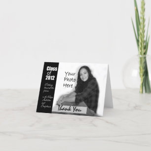 Tarjeta De Agradecimiento La foto de la graduación le agradece cardar