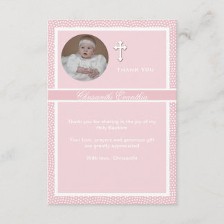 Tarjeta De Agradecimiento La foto personalizada rosa acariciada le agradece