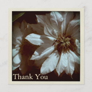 Tarjeta De Agradecimiento La fotografía floral del Clematis le agradece