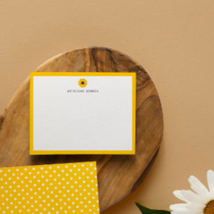Tarjeta De Agradecimiento La frontera amarilla de girasoles personalizada gr