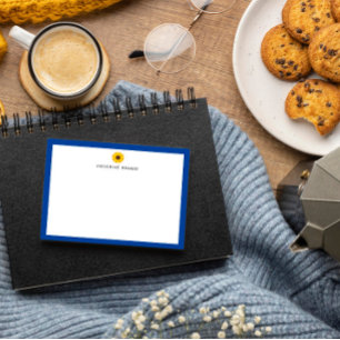 Tarjeta De Agradecimiento La frontera azul girasol personalizada gracias