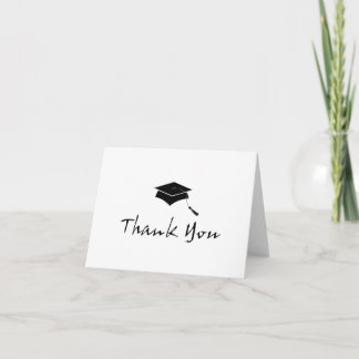 Tarjeta De Agradecimiento La graduación contemporánea le agradece las