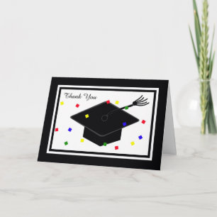 Tarjeta De Agradecimiento La graduación le agradece cardar -- Casquillo de