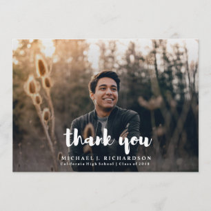 Tarjeta De Agradecimiento La graduación moderna de la foto le agradece