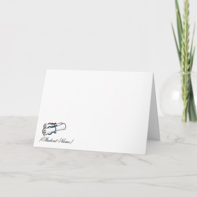 Tarjeta De Agradecimiento La graduación personalizada le agradece (Anverso)