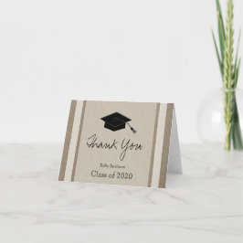 Tarjeta De Agradecimiento La graduación personalizada le agradece cardar --