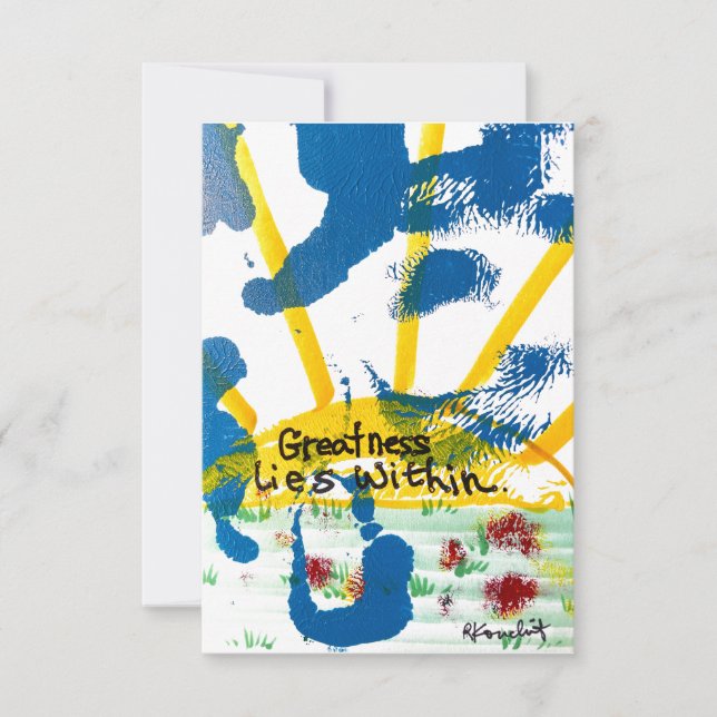 Tarjeta De Agradecimiento La grandeza está en el interior (Anverso)