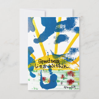 Tarjeta De Agradecimiento La grandeza está en el interior