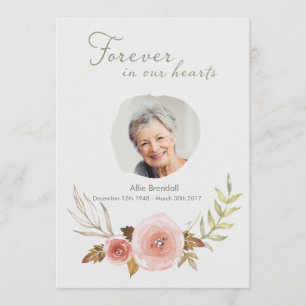 Tarjeta De Agradecimiento La guirnalda subió condolencia de la acuarela de