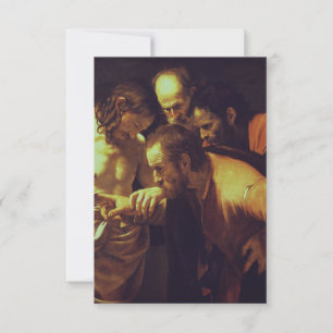Tarjeta De Agradecimiento La incredulidad de Santo Tomás por Caravaggio