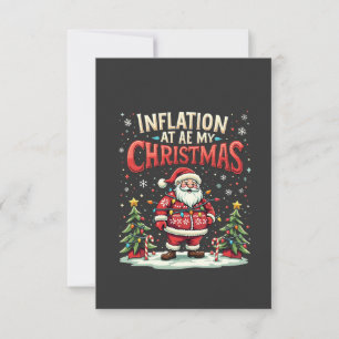 Tarjeta De Agradecimiento La inflación se aburre de mis Navidades La diverti