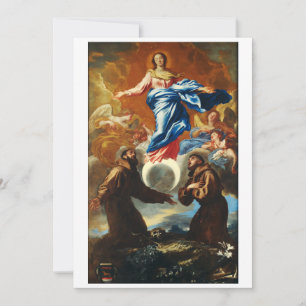 Tarjeta De Agradecimiento La Inmaculada Concepción de la Virgen María