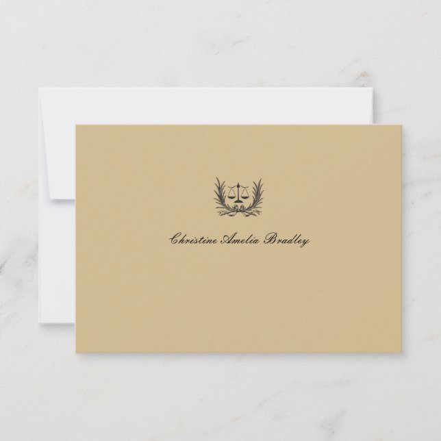 Tarjeta De Agradecimiento La justicia Notecard personalizado guirnalda/le (Anverso)