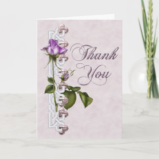 Tarjeta De Agradecimiento La lavanda subió casando la habitación le agradece