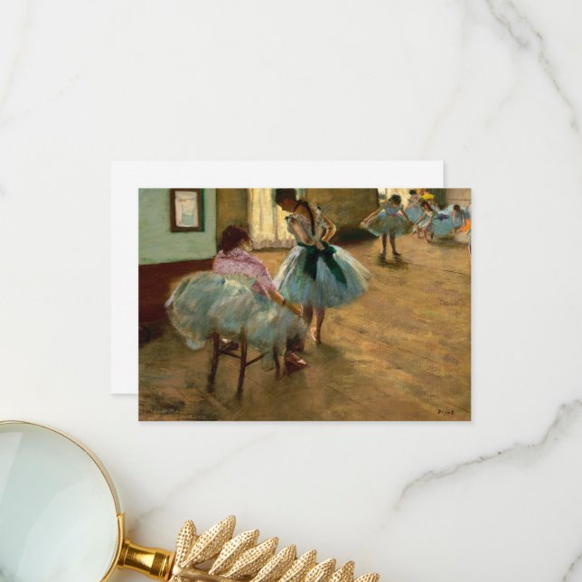 Tarjeta De Agradecimiento La lección de baile de Edgar Degas (Anverso/Reverso In Situ)