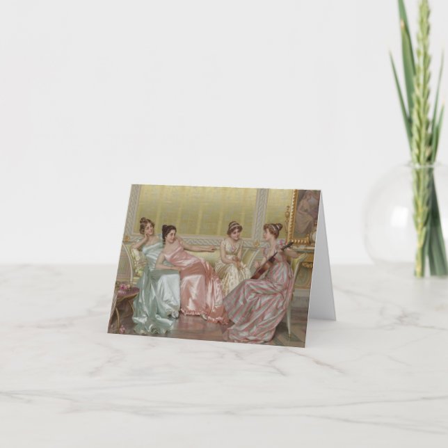 Tarjeta De Agradecimiento La lección de música (Anverso)