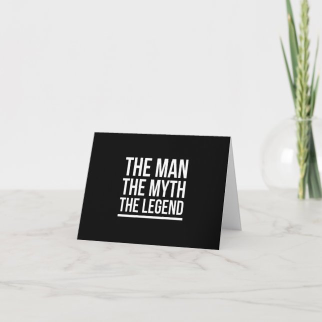 Tarjeta De Agradecimiento La leyenda del mito del hombre dice graciosamente  (Anverso)