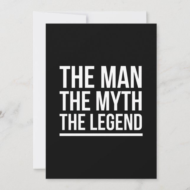 Tarjeta De Agradecimiento La leyenda del mito del hombre dice graciosamente  (Anverso)